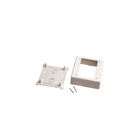 Cable Wholesale Dual Gang Surface Mount Box for Raceways, low voltage, White 31R5-200WH